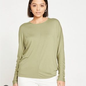 Universal Standard Crew Neck Dolman Sleeve Top Green NWT